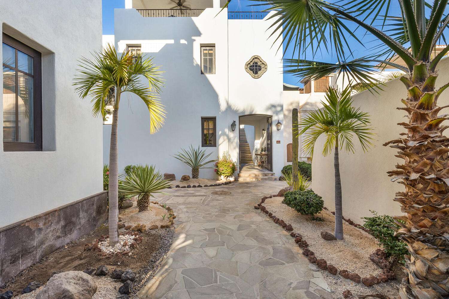 Loreto Agua Viva Experience the perfect blend of luxury and comfort at AV 64. This stunning 2-bedroom, 2 bathroom Bohemia residence features generous outdoor space and stylish interiors, making it an ideal retreat for both relaxation and entertainment. On the ground level of this elegant home is a spacious hardscaped inner courtyard with a built in BBQ area, a walk in storage closet, kitchen, living and dining area and a beautiful en-suite. The ground floor of AV 64 features an open-concept layout, with a cozy living room that flows into the dining area and kitchen. French doors allow natural light to flood the interior spaces, seamlessly connecting the outdoor and indoor living areas. Additionally, there is a back entrance for convenient access to the community pool and quiet neighborhood garden. The second floor of AV 64 features a lovely terrace with added privacy walls, and a second BBQ area. The terrace overlooks the serene community garden. A cozy en-suite with double vanities complete the second floor of this gorgeous residence.Enjoy fantastic Sierra Gigante for sale