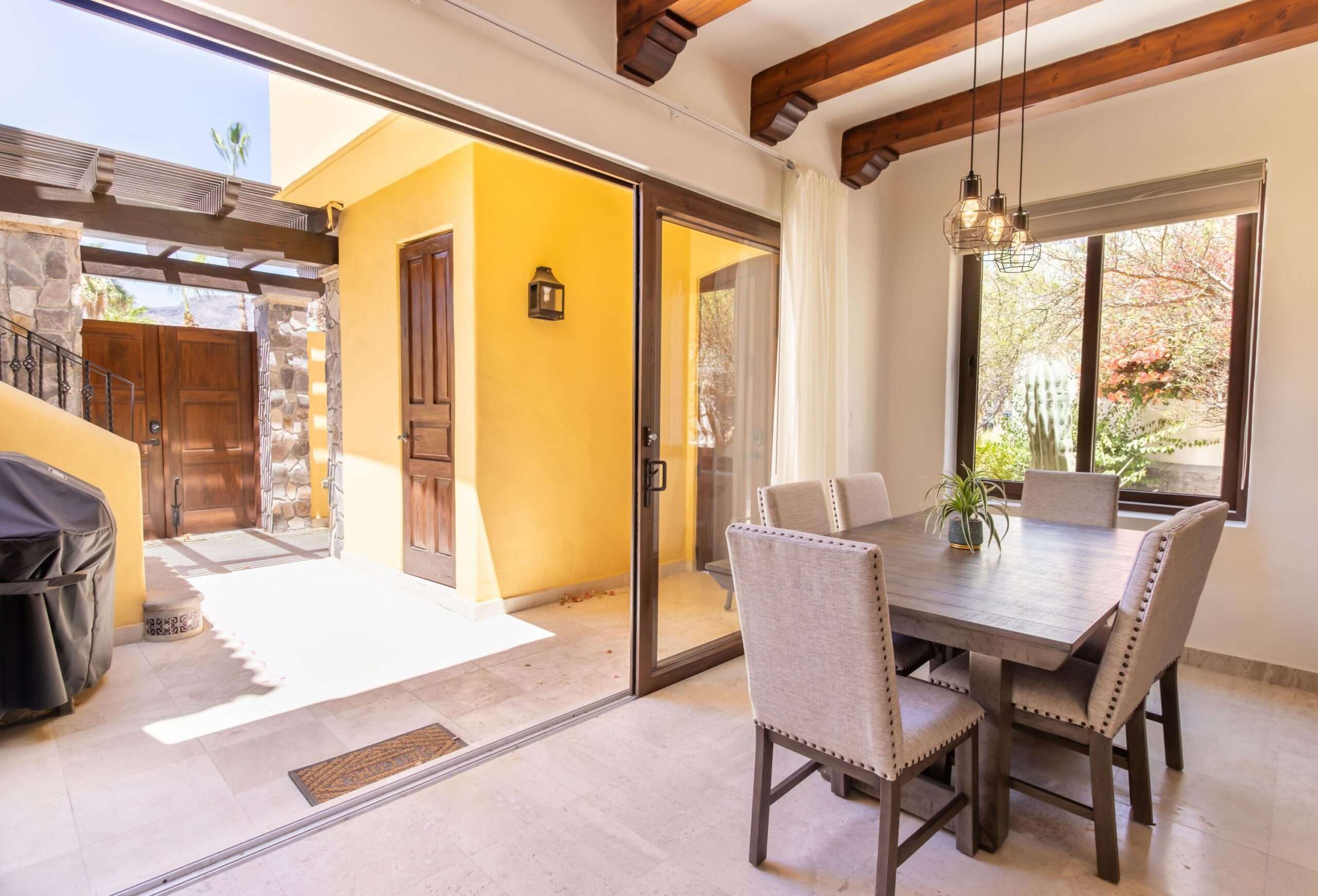 Loreto Founders Beautifully renovated Casa Chica on a desirable corner lot at the Paseo. This charming 2-bedroom, 2-bath home features two separate entrances, offering flexibility for guests or rental potential. The bright interior opens to inviting outdoor living spaces with a private plunge pool and refreshing exterior shower, perfect for enjoying Baja's for sale